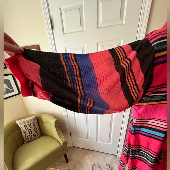 From Anthro. Long light cotton kimono - amazing color combo! - Picture 3 of 7